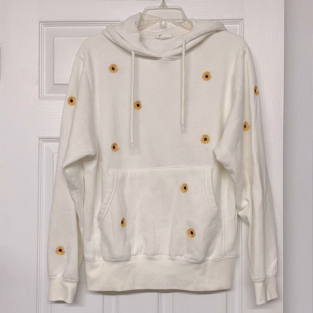 Reflex Hooded Sweatshirt Hoodie Sunflowers Oversized Cozy Sz S